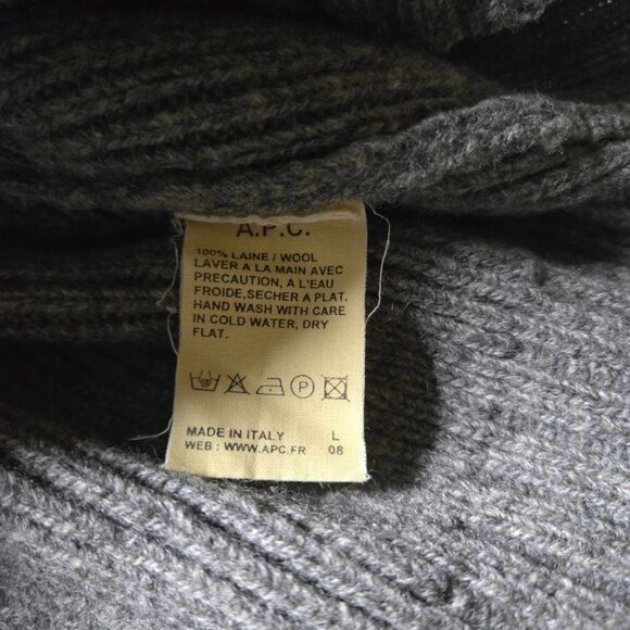 A.P.C. Vintage Wool Knit Crewneck Sweater Size L - Picture 5 of 5